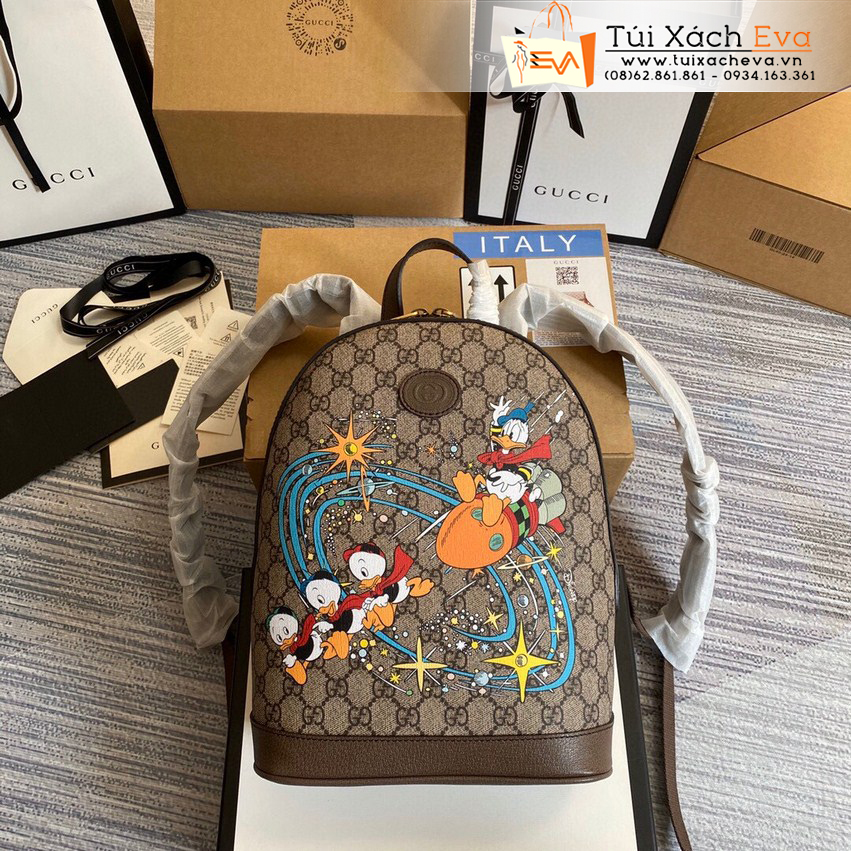 Balo Gucci Disney Donald Duck Bag Siêu Cấp Màu Nâu Đẹp M552884.